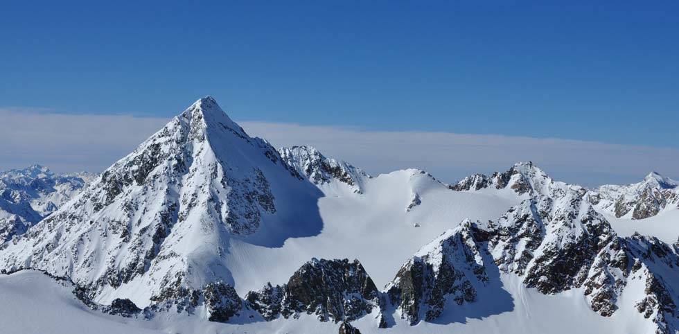 Schrankogel – druhý nejvyšší vrchol Stubaiských Alp (3 497 m.n.m.)